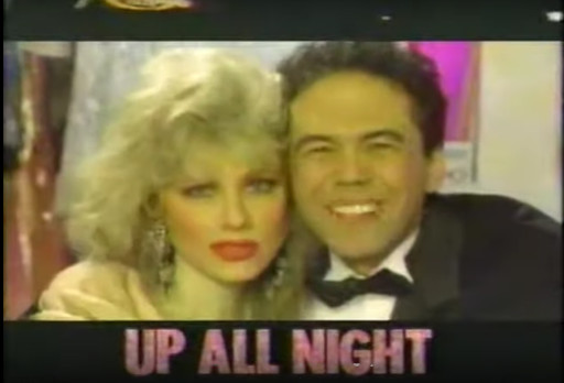 Rhonda Shear and Gilbert Gottfried posing together.