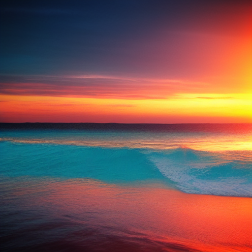 An ocean sunset.